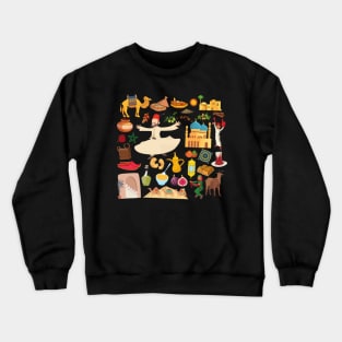 Morocco Travel Icons Crewneck Sweatshirt